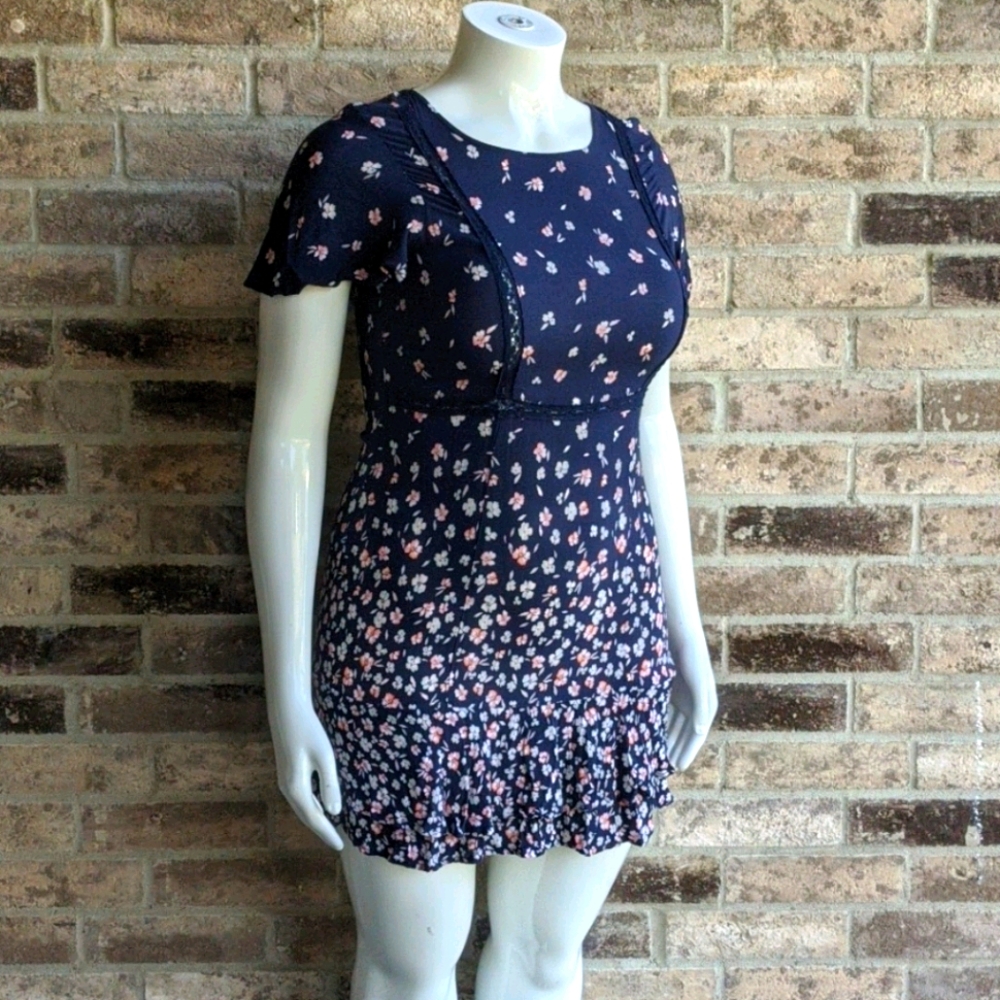 Blue floral dress